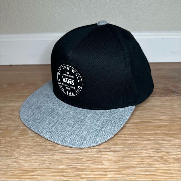Vans Off the Wall Old Skool Gray Heathered Snapback Cap Hat - Picture 3 of 11